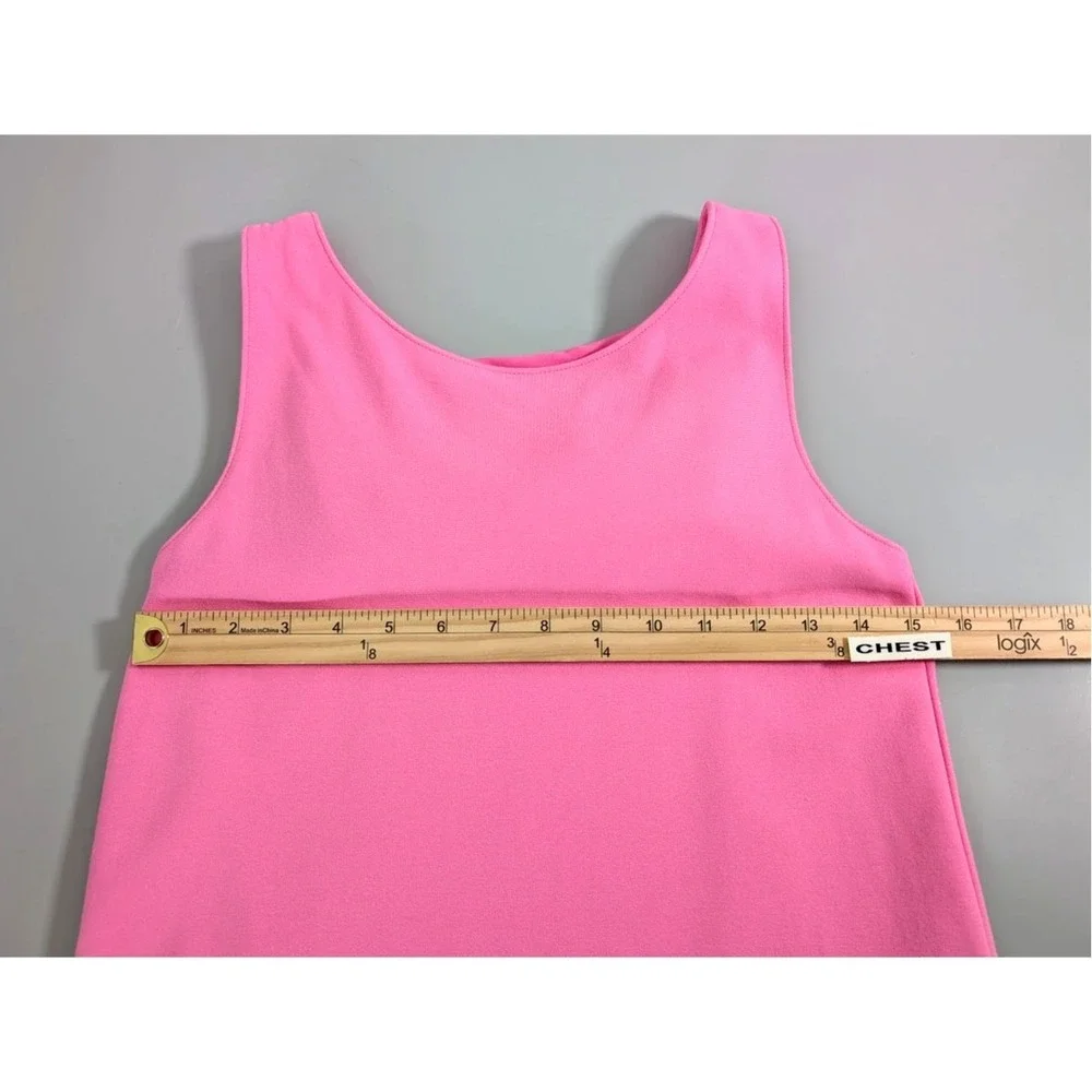 Kate Spade Girl Bow‎ Dress Pink Red Scalloped Hem Sleeveless Sz 14Y Large